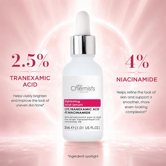 skinChemists Verhelderend gezichtsserum met 2,5% tranexaminezuur en 4% niacinamide (30 ml) - Image 2