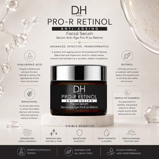 Dr H Pro-R Retinol Anti-Ageing Facial Serum 30ml for Fine Lines, Wrinkles, Loss of Firmness - Image 3