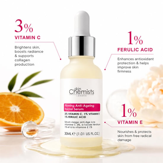 skinChemists Anti-Ageing Vitamin C 3%, Ferulic Acid 1%, Vitamin E 1% Facial Serum 30ml for Brightening, Dark Spots - Image 3