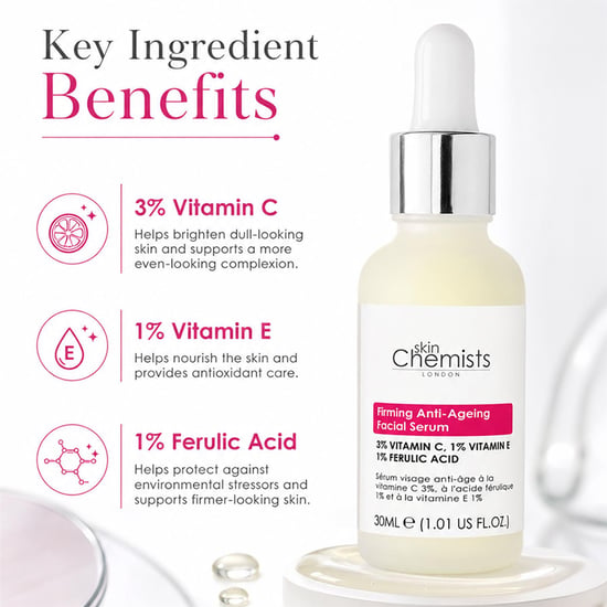skinChemists Anti-Ageing Vitamin C 3%, Ferulic Acid 1%, Vitamin E 1% Facial Serum 30ml for Brightening, Dark Spots - Image 5