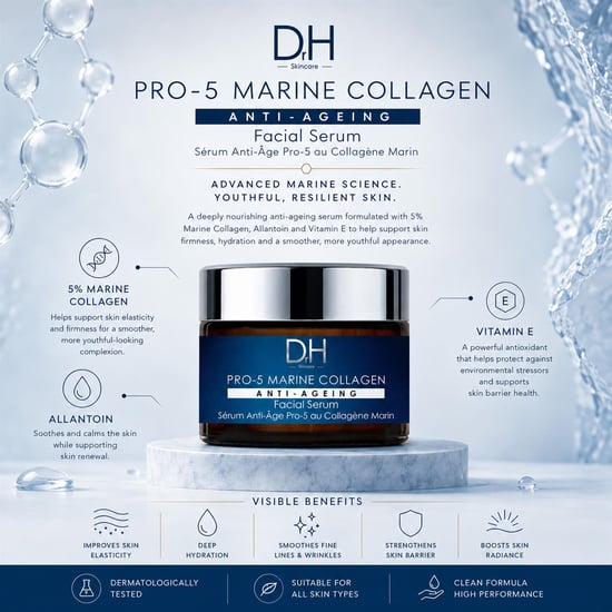 Dr H Pro-5 Marine Collagen Anti-Ageing Gezichtsserum 30 ml - Image 5