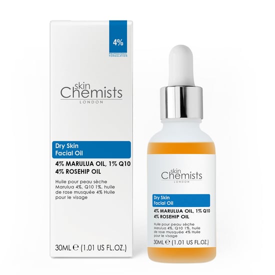 skinChemists Dry Skin Marula Oil 4%, Q10 1%, Rosehip Oil 4% Anti-Ageing Facial Serum 30ml for Fine Lines, Wrinkles, Dryness - Image 1