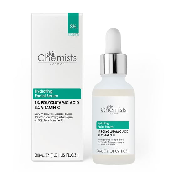 skinChemists Hydrating Polyglutamic Acid 1%, Vitamin C 3% Facial Serum 30ml for Brightening, Dark Spots - Image 1