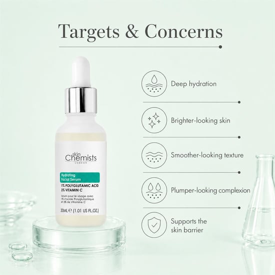 skinChemists Hydrating Polyglutamic Acid 1%, Vitamin C 3% Facial Serum 30ml for Brightening, Dark Spots - Image 5