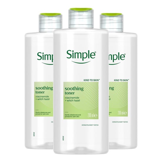 Simple Kind to Skin Soothing Facial Toner with Multi-Vitamin, 3 x 200ml - Image 1