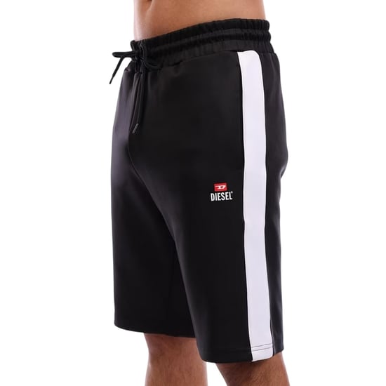 Diesel Mens Fleece Sweat Shorts (Black) - Image 3