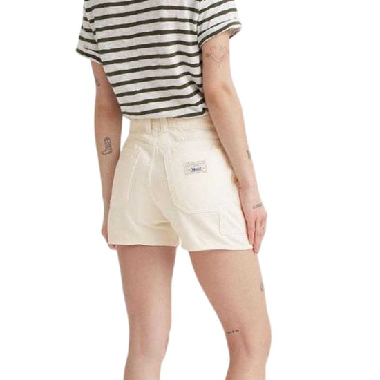 Levis Denim-carpenter-shorts voor dames (Wit) - Image 3