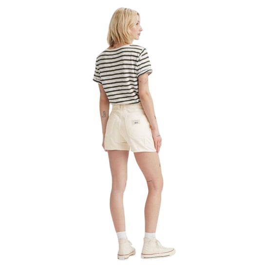 Levis Denim-carpenter-shorts voor dames (Wit) - Image 5