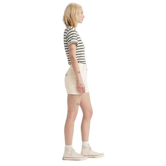 Levis Denim-carpenter-shorts voor dames (Wit) - Image 6