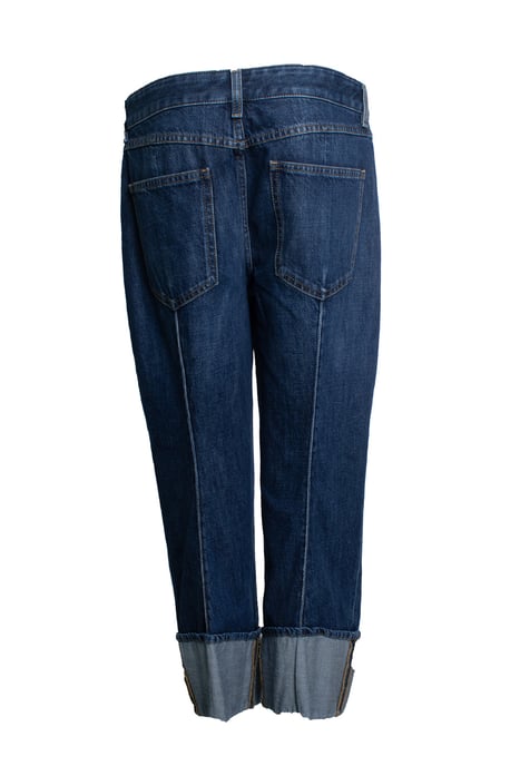 Bottega Veneta, beskurna och vikta jeans i blått - Image 2