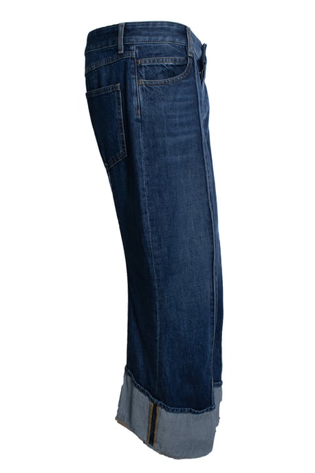 Bottega Veneta, beskurna och vikta jeans i blått - Image 3