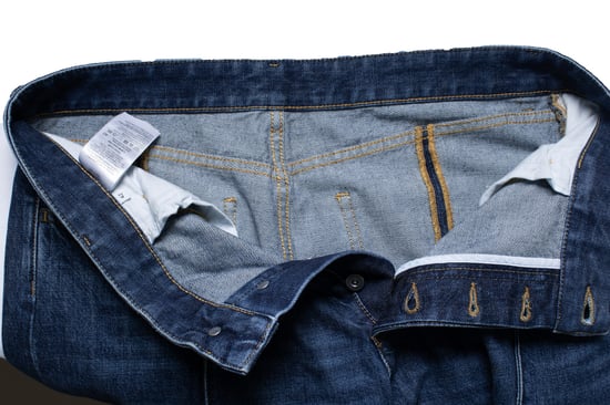 Bottega Veneta, beskurna och vikta jeans i blått - Image 5