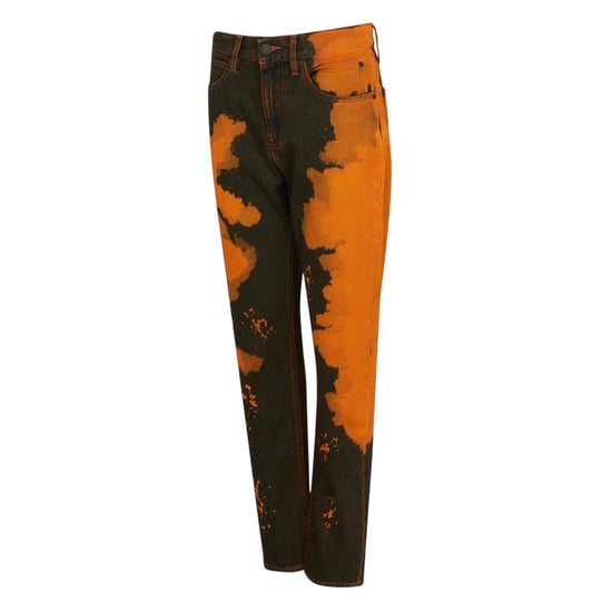 Calvin Klein Dames Spijkerbroek met Verfspatten (Oranje/Zwart) - Image 3