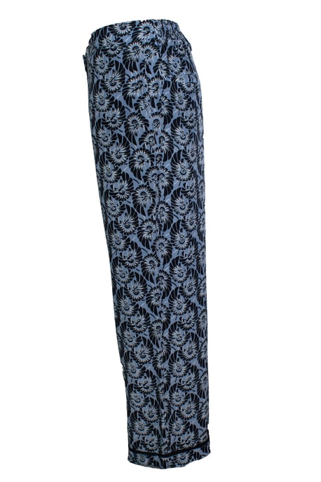 Prada, blue floral printed silk casual pantalon - Image 3