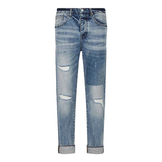 Armani Exchange Heren Versleten Tapered Jeans (Indigo) - Image 1