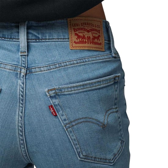 Levis Damesjeans 724 van katoen met hoge taille (Lichtblauw) - Image 3
