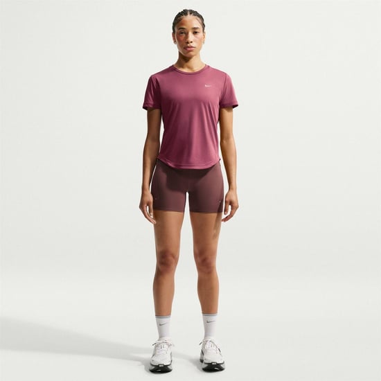 Nike Swoosh Dri-FIT-tröja för damer (Rosa rök) - Image 3