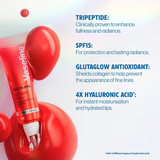 Vaseline Gluta-Hya Lip Serum Gloss Cherry Crush Hydrating Moisture Care 10ml, 3 Pack - Image 3