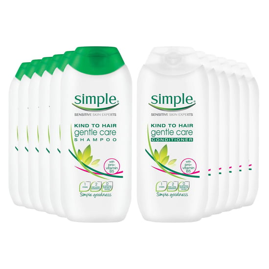 Simple Gentle Care Shampoo & Conditioner 200ml 6 Pack Bundle - Image 1