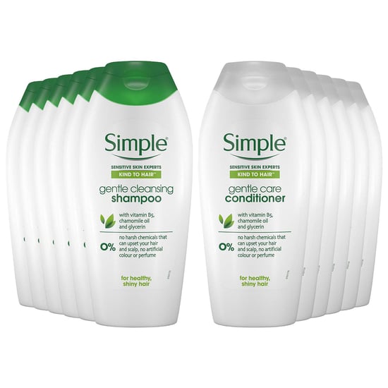 Simple Gentle Care Shampoo & Conditioner 400ml 6 Pack Bundle - Image 1