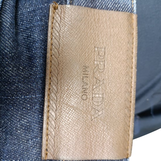 Prada Mid-Waist Slim-Fit Jeans in Blue Cotton Denim - Image 3