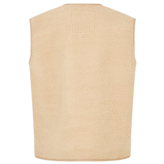 Threadbare Womens/Ladies Itoje Borg Gilet (Ecru) - Image 3