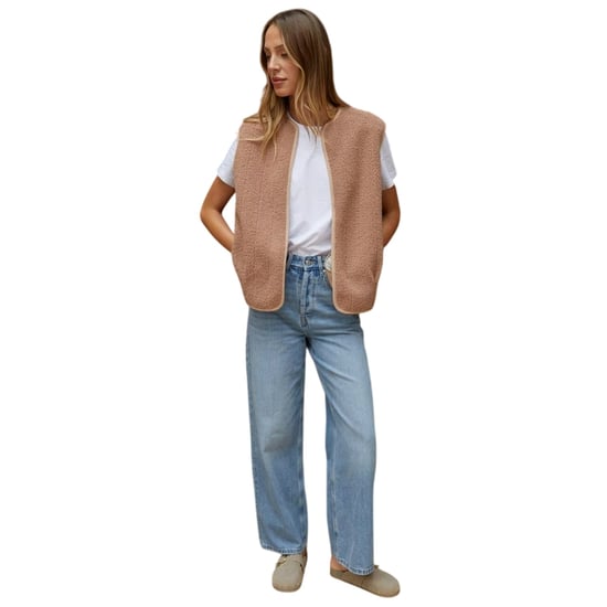 Threadbare Vrouwen Niya Borg Lichtgewicht Gilet (Mauve) - Image 1