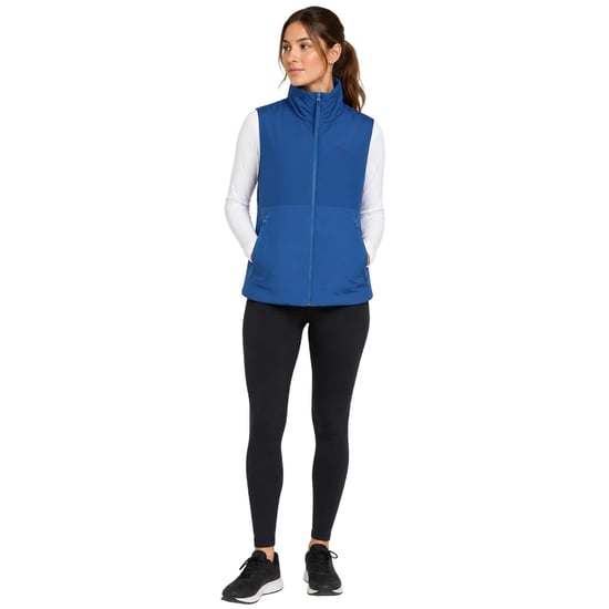 Lacoste Tweekleurig mouwloos vest voor dames (Koninkrijk Blauw) - Image 4