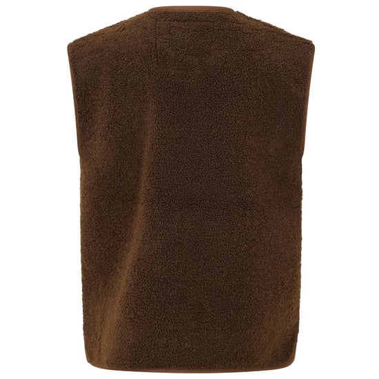 Threadbare Womens/Ladies Itoje Borg Gilet (Chocolate) - Image 2