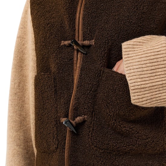 Threadbare Womens/Ladies Itoje Borg Gilet (Chocolate) - Image 4
