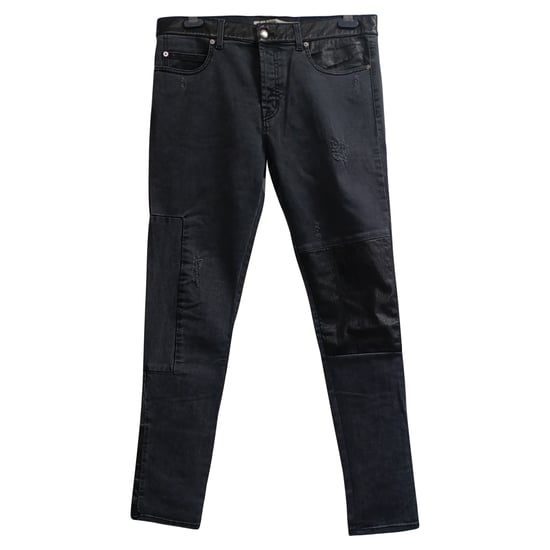 Alexander Mcqueen Mid-Rise Distressed Slim-Fit Jeans n Black Cotton - Image 1