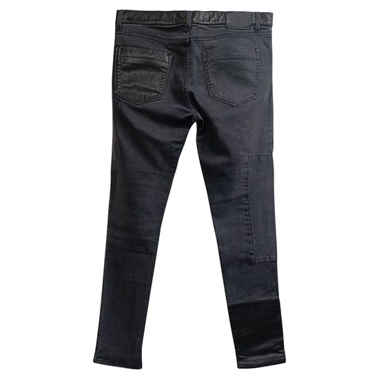 Alexander Mcqueen Mid-Rise Distressed Slim-Fit Jeans n Black Cotton - Image 2