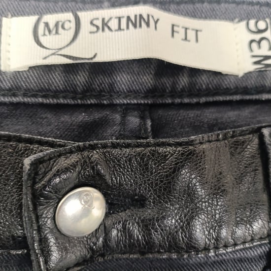 Alexander Mcqueen Mid-Rise Distressed Slim-Fit Jeans n Black Cotton - Image 4