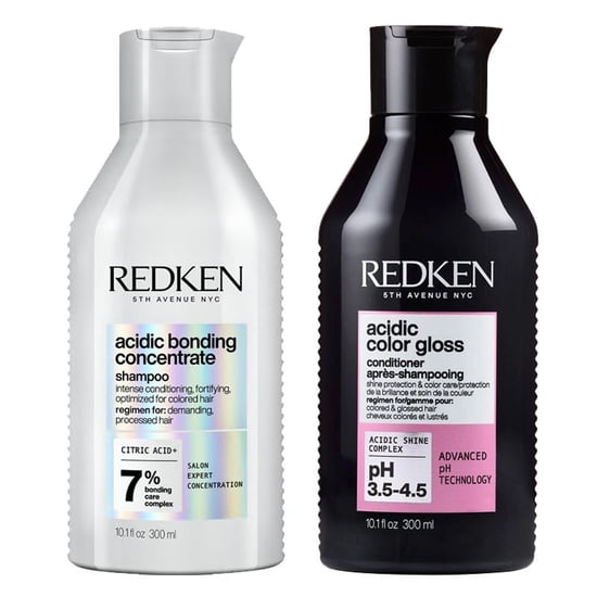 Redken Acidic Bonding Concentrate Shampoo 300ml & Acidic Color Gloss Conditioner 300ml Duo - Image 1