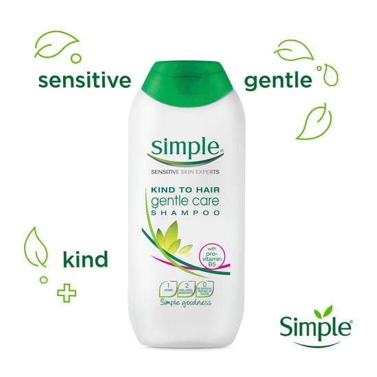 Simple Kind to Hair Gentle Care Shampoo for Sensitive Scalp, 6 x 200ml - Image 5