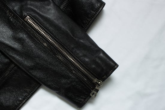 Balmain, Black leather biker jacket with zippers and logo - Image 6