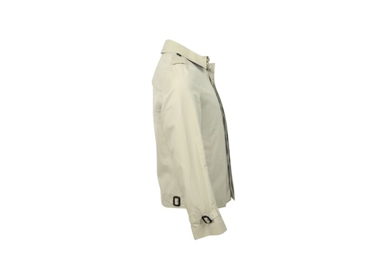 Burberry Gabardine Harrington Jacket in Beige Cotton - Image 4