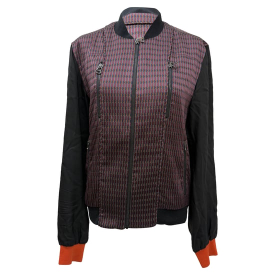 Lanvin Patterned Zipped Bomber Jacket in Multicolor Polyester - Image 1