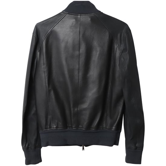 Neil Barrett Zip Up Bomber Jacket in Black Leather - Image 2