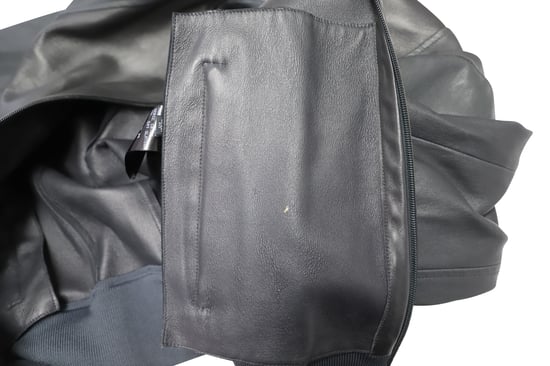 Neil Barrett Zip Up Bomber Jacket in Black Leather - Image 5
