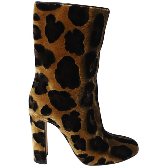 Dolce & Gabbana Leopard Print Calf Boots Multicolor Velvet - Image 1