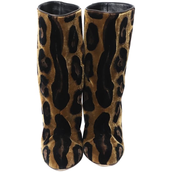 Dolce & Gabbana Leopard Print Calf Boots Multicolor Velvet - Image 2