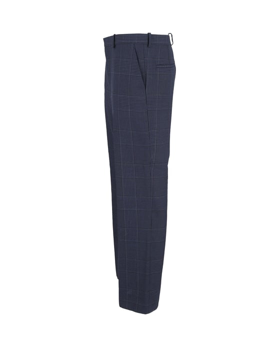 Balenciaga Checked Trousers in Blue Cotton - Image 2