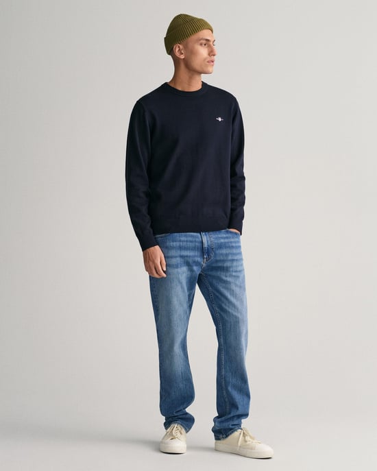 GANT Mens Classic Cotton Crew Neck Jumper - Image 4