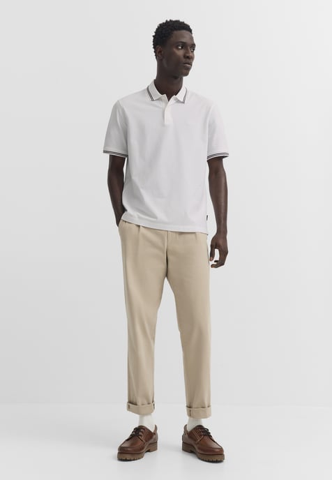 Bugatti Herren Poloshirt van katoenpiqué met korte mouwen en polokraag - Image 4