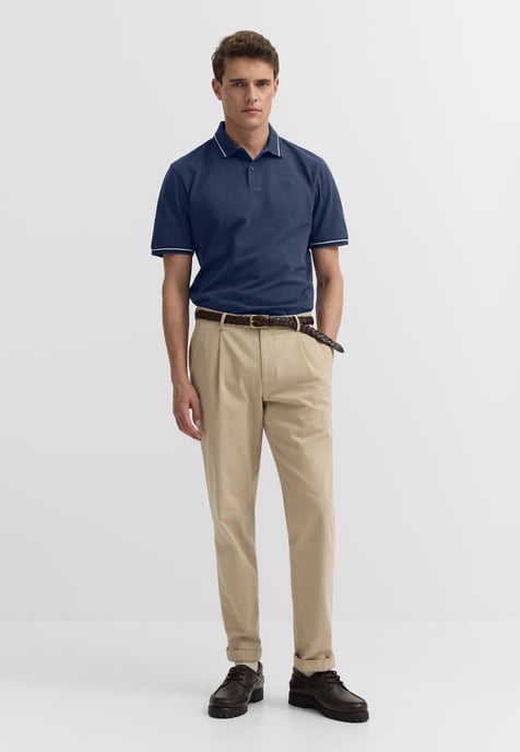 Bugatti Herren Poloshirt van katoenpiqué met korte mouwen en polokraag - Image 4