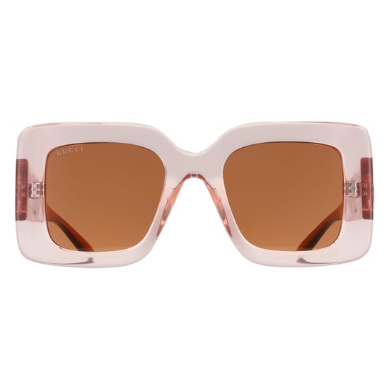 Gucci Square Womens Transparent Pink Brown GG2025S - Image 1