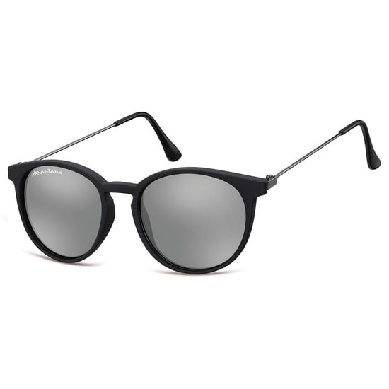 Montana Round Unisex Matte Black Grey Revo Mirror MS33 - Image 1