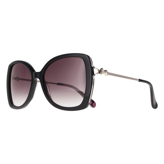 Ted Baker Butterfly Womens Gloss Solid Black Dark Grey Gradient TB1773 Vallie - Image 2