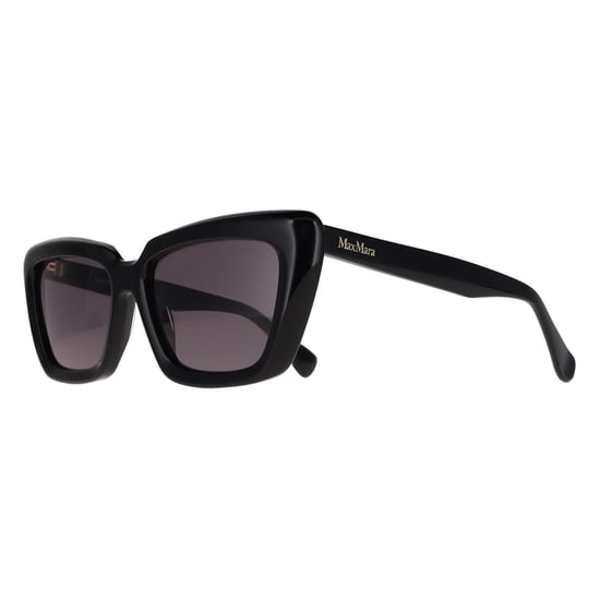 Max Mara Cat Eye Womens Shiny Black Smoke Grey MM0171 Elizabeth - Image 2